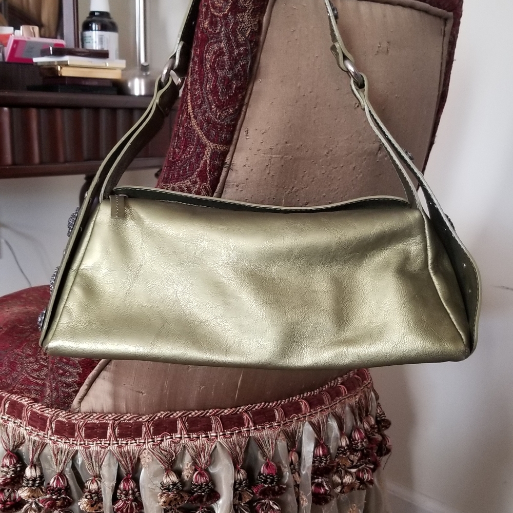 Couture Donald J Pliner Lime Green  Metallic Purse
